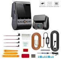 VIOFO A129 Duo Bundle with Low Light Vision | 2 Channel 1080P Front and Rear Dash Camera for Cars | WiFi GPS Mount | 3-Wire Hardwiring Kit and Installation Kit Included