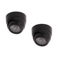 ALEKO 2DCD06 Lof of 2 Dummy Replica Criminal Surveillance Imitation Dome Camera with LED, Black