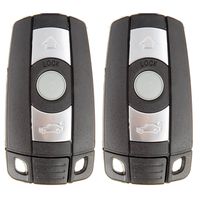 SCITOO Compatible with Keyless Entry Kit, 2X New Uncut Replacement w/Chip fit BMW 1 3 5 6 7 Series KR55WK491 Smart Remote keyless Key Fob