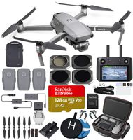 DJI Mavic 2 Pro with Smart Controller (20 MP Hasselblad Camera) Ultimate Bundle (3 Batteries, Charging Hub, ND filterss, 128 GB Extreme microSD Card and More)