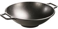 Lodge P14W3 Pro-Logic Cast Iron Wok, 14-inch, Black