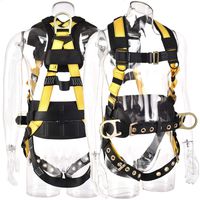 WELKFORDER 3D-Rings Industrial Fall Protection Safety Harness With Waist Tounge Buckle | Leg Tounge Buckles | Waist & Shoulder Pad Support ANSI Certified Full Body Personal Protection Equipment