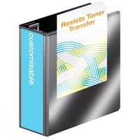 Wilson Jones Ultra Duty Round Ring View Binder with Extra Durable Hinge, 3 Inch, Customizable, Black (W87909PP3)