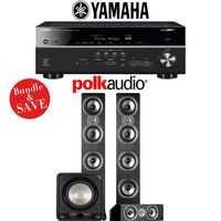 Yamaha RX-V685BL 7.2-Channel 4K Network A/V Receiver + Polk Audio TSi 500 + Polk Audio CS10 + Polk Audio HTS12-3.1-Ch Home Theater Package
