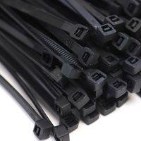 Red Hound Auto 200-Pack Extremely Heavy Duty 12 Inches Zip Cable Tie Down Straps Wire UV Resistant Black Nylon Wrap Multi-Purpose Extra Wide 175 lbs. Tensile Strength