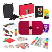 KODAK Smile Instant Print Digital Camera (Red) Complete Scrapbook Kit