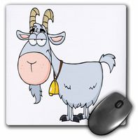 3Drose LLC 8 X 8 X 0.25 Inches Mouse Pad, Cartoon Billy Goat Funny Animal Cartoon (Mp_118516_1)