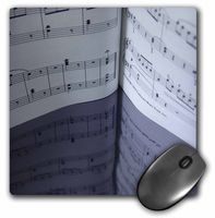 3dRose LLC 8 x 8 x 0.25 Inches Mouse Pad, Notes Reflected On Silver (mp_35175_1)
