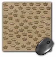 3dRose LLC 8 x 8 x 0.25 Inches Mouse Pad, Vintage Crowns Art- Royalty (mp_99408_1)