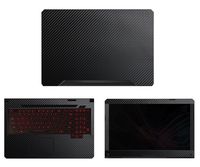 decalrus - Protective Decal for Asus TUF Gaming Laptop FX504 (15.6" Screen) Laptop Black Carbon Fiber Skin case Cover wrap CFasusTUF15_Fx504Black