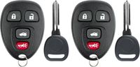 KeylessOption Keyless Entry Remote Control Car Key Fob Replacement for 15252034 with Key (Pack of 2)