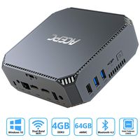 ACEPC AK2 Mini PC Intel Celeron J3455,4K HD Graphics Windows 10 Mini Desktop Computer,4GB DDR3/64GB eMMC,Gigabit Ethernet,Dual Band Wi-Fi,Bluetooth 4.2