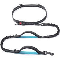 iYoShop Retractable Hands Free Dog Leash with Dual Padded Handles and Durable Bungee for Medium and Large Dogs