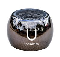 U Speaker Boost- Wireless (Hematite)- Superior Sound, Built-in Subwoofer, Bluetooth 5.0, Built-in Mic & Remote Shutter, Rechargeable, Aluminum Shell- Perfect for Apple iPhone iOS Android- By Fashionit