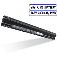 M5Y1K Battery fit for Dell Inspiron 3451 3551 3458 3567 3558 5452 5458 5551 5552 5558 5758 5759 5555 Vostro 3458 3558 Inspiron 14 15 3000 Series, K185W WKRJ2 VN3N0 HD4J0 GXVJ3-14.8V 2800mAh 40Wh