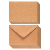 A7 Envelopes and Cards - 50-Count A7 Invitation Envelopes and 50-Count 5 x 7 Flat Cards, Kraft Paper A7 Cards and Envelopes Set for Weddings, Graduations, Baby Showers, Parties, 5.25 x 7.25 Inches