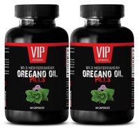 antioxidant Complex Dietary Supplement - Wild Mediterranean Oregano Oil Pills - Oregano Wild Oil - 2 Bottles 120 Softgels