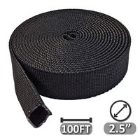 Electriduct 2.5" Nylon Protective Hose Sleeve - 100 Feet - Black