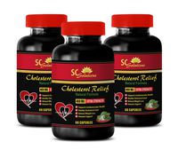 Blood Pressure Formula - Cholesterol Relief - All Natural Formula - Cholesterol Support - 3 Bottles (180 Capsules)