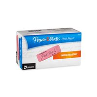 Paper Mate Pink Pearl Erasers, Medium, 24 Count