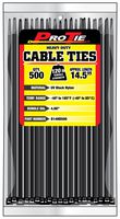 Pro Tie B14HD500 14.5-Inch Heavy Duty Standard Cable Tie, UV Black Nylon, 500-Pack