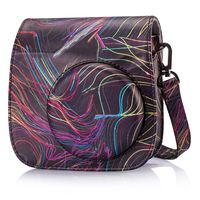 Phetium Instant Camera Protective Case Compatible with Instax Mini 9 Mini 8 Instant Film Camera, Soft PU Leather Bag with Pocket and Removable Shoulder Strap (Saddlebrown)