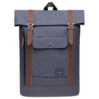 KAUKKO Large Multipurpose Water-Repellent Backpack Satchel Bookbags for Hiking Camping Travel with Laptop Compartment (05-2-grey)
