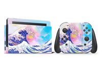 Watercolor Paint The Great Wave Off Kanagawa Vinyl Skin Decal for Nintendo Switch 3M Premium Vinyl 3M overlaminate (Joy-Cons)