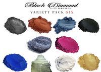 Variety Pack 6 (10 Colors) Mica Powder Pure, 2TONE Series Variety Pigment Packs (Epoxy,Paint,Color,Art) Black Diamond Pigments