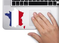 Map with flag inside France 3x3.4 inches sticker decal die cut vinyl - Made and Shipped in USA
