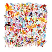Winx Club Vinyl Stickers for Laptop,Skateboard,Bike,Luggage,Party Favors Graffiti Decal-Waterproof (Winx Club)