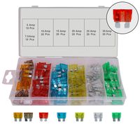 Wekster Car Fuse Assortment Kit, Regular Standard 5, 7.5, 10, 15, 20, 25, 30 AMP APR ATO ATS Auto Fuses for Cars RV, ATV, Golf Cart, Trucks - 120 PCs