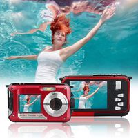 Waterproof Underwater Digital Cameras for Snorkeling,Underwater Cameras Waterproof Cameras Digital with Selfie Dual Screen -Travel,Holiday,Snrokeling