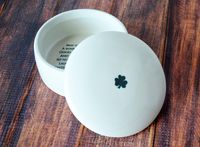 Baptism Gift or First Communion Gift - SHIPS FAST - With Irish Blessing - Round Keepsake Box