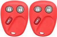 LHJ011 Complete Working Remote ReplaceMyRemote Keyless Entry Remote Control Car Key Fob Replacement - Red (Pack of Two(2)