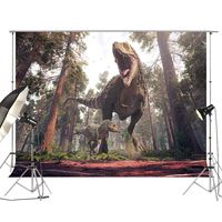 HUAYI Dinosaur Photo Backdrop for Kids Cosplays PC Print 3D Vinyl Photography Background Tyrannosaurus Rex GXT-6955