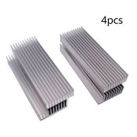 Sydien 4pcs 11 Tooth Radiator Aluminum Heatsink Extruded Heat Sink for for Computer LED Amplifier IC Transistor Computer Memory Heatsink (100x35x14mm)