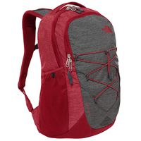 The North Face Jester Backpack, TNF Dark Grey Heather/Cardinal Red, One Size