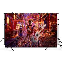 zlhcgd 7x5FT Coco Photography Vinyl Photo Background for Kids Birthday Party Backdrops Decoration