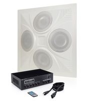 Pure Resonance Audio SD4 SuperDispersion Ceiling Speaker Bundle with Pure Resonance Audio MA30BT 7 Channel Bluetooth Mixer Amplifier and Wire - Retail Sound System (3 Items)