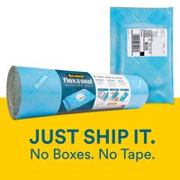Scotch Flex and Seal Shipping Roll, 10 ft x 15 in, Simple Packaging Alternative to Cardboard Boxes, Bubble Mailers, Poly Bags, Cushioning