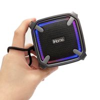 iHome Weather Tough Portable Rechargeable Bluetooth Speaker with Speakerphone and LED Accent Lighting (Mini)