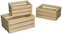 Multicraft Imports WS920 Wood Craft Crate Caddy Set (3/ Pack)