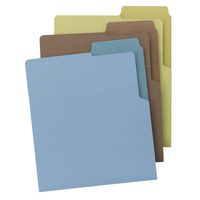 Smead Organized Up Heavyweight Vertical File Folders, Dual Tabs, Letter Size, Earth Tones, 6 per Pack (75405)