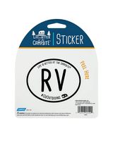 Camco White Life is Better at The Campsite Destination Sticker Decal-Personalize Your RV Camper Interior, Laptop, Car, Luggage and More (53252)
