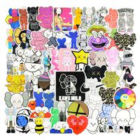 KAWS Fashion Brand Stickers Laptop Car Bumper Skateboard Computer Cute Luggage Stickers Decals 65pcs