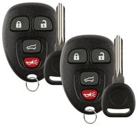 Discount Keyless Replacement Key Fob Car Remote and Uncut Transponder Key Compatible with OUC60270, 15913416, ID 46 (2 Pack)