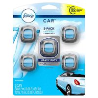Febreze 13 Car Air Freshener, Set of 5 Clips, Linen & Sky-up to 150 Days