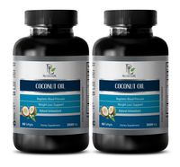 Digestive Health - Coconut Oil - Coconut Oil Pure - 2 Bottles 120 Softgels