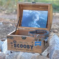 Pet Memory Box - Pet Keepsake Box - Memorial Box - In Memory - Sympathy Gift - Pet Memorial Pet Urn - Personalized Pet Urn - Pet Memory Chest